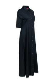 Current Boutique-Staud - Black Button Up "Joan" Maxi Dress Sz 10