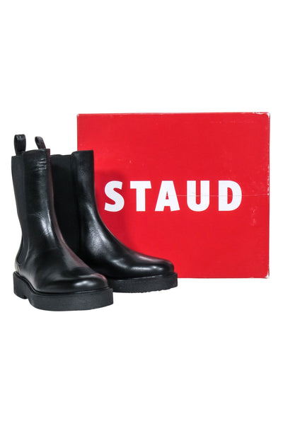 Current Boutique-Staud - Black Leather "Palamino" Boots Sz 7