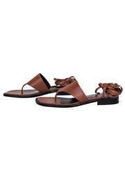 Current Boutique-Staud - Tan Square Toe Strappy Sandals Sz 9