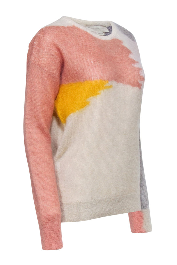 Current Boutique-Stella McCartney - Beige, Pink, & Yellow Mohair Blend Sweater Sz 4