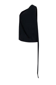 Current Boutique-Stella McCartney - Black Sleeveless One Shoulder Blouse Sz 0