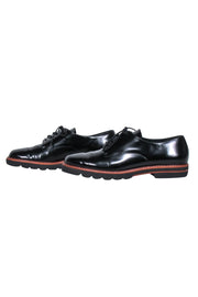 Current Boutique-Stuart Weitzman - Black Lace Up Loafer Sz 8