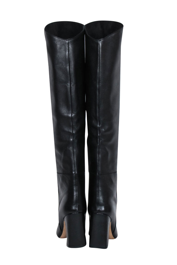 Current Boutique-Stuart Weitzman - Black Leather Tall Boots Sz