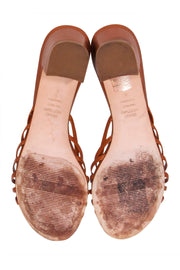 Current Boutique-Stuart Weitzman - Tan Leather Sandal w/ Knot Front Detail Sz 8