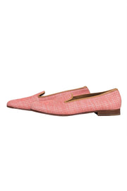 Current Boutique-Stubbs & Wootton - Pink Woven Embroidered Toe Flats Sz 6.5