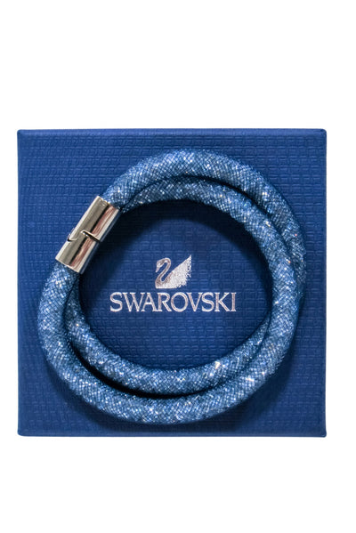 Current Boutique-Swarovski - Blue “Stardust” Double Wrap Bracelet
