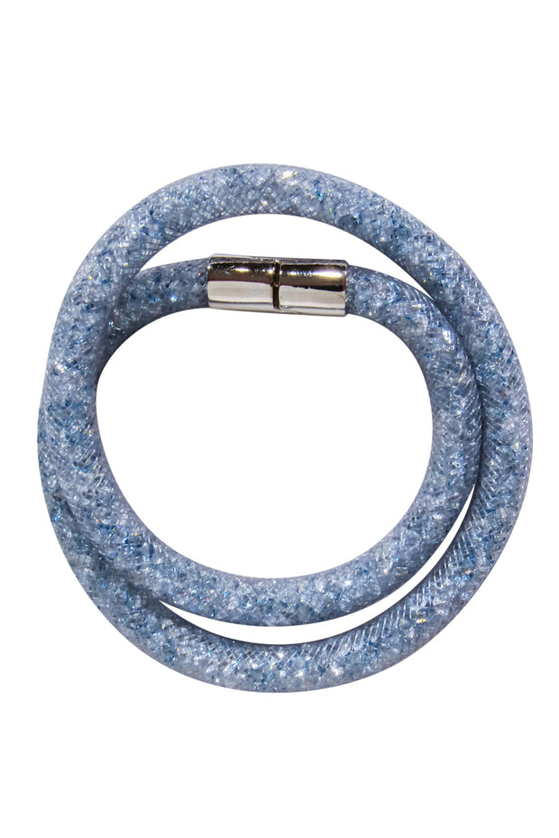 Current Boutique-Swarovski - Grey “Stardust” Double Wrap Bracelet