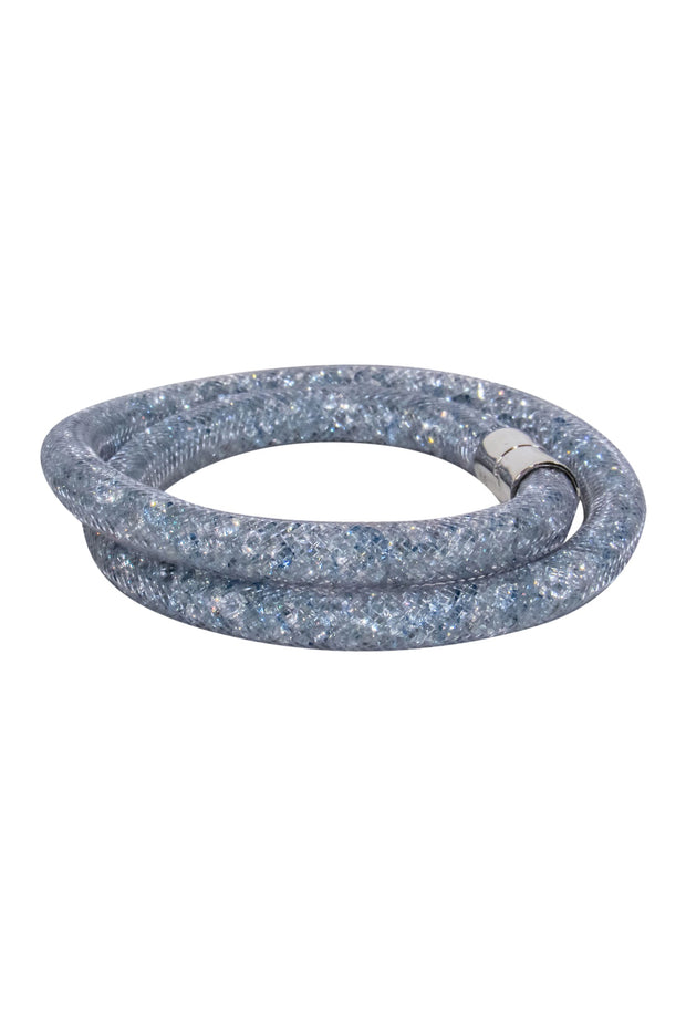 Current Boutique-Swarovski - Grey “Stardust” Double Wrap Bracelet