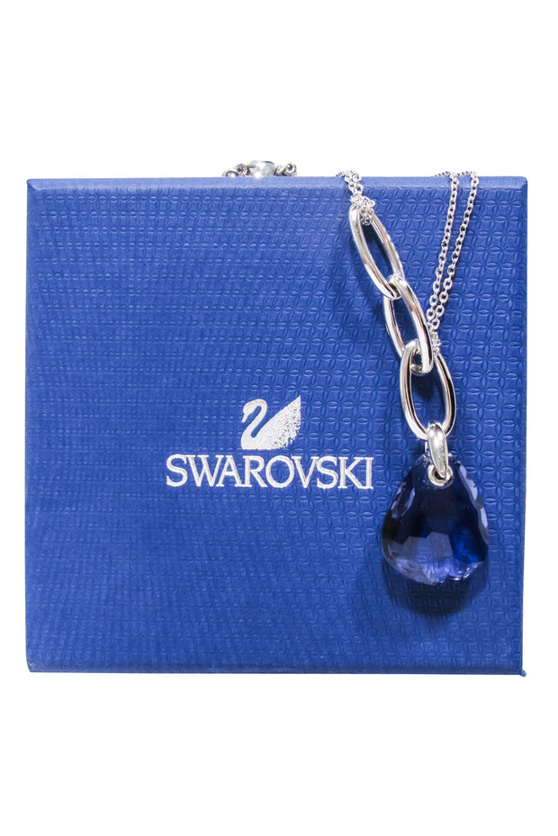 Current Boutique-Swarovski - Mini Parallel Tanzanite Necklace