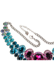Current Boutique-Swarovski - Pink, Blue, & Iridescent Stoe Statement Necklace