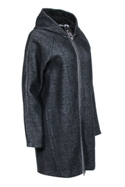 Current Boutique-T by Alexander Wang - Black Heathered Long Jacket Sz S
