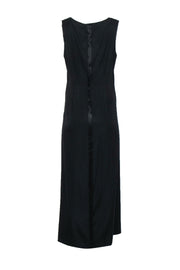 Current Boutique-T by Alexander Wang - Black Satin Sleeveless Maxi Dress Sz 10