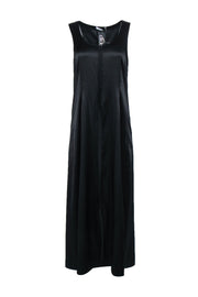 Current Boutique-T by Alexander Wang - Black Satin Sleeveless Maxi Dress Sz 10