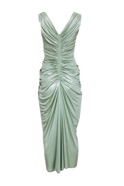 Current Boutique-Tadashi Shoji - Green Sleeveless w/ Embellished Detail Maxi Dress Sz S