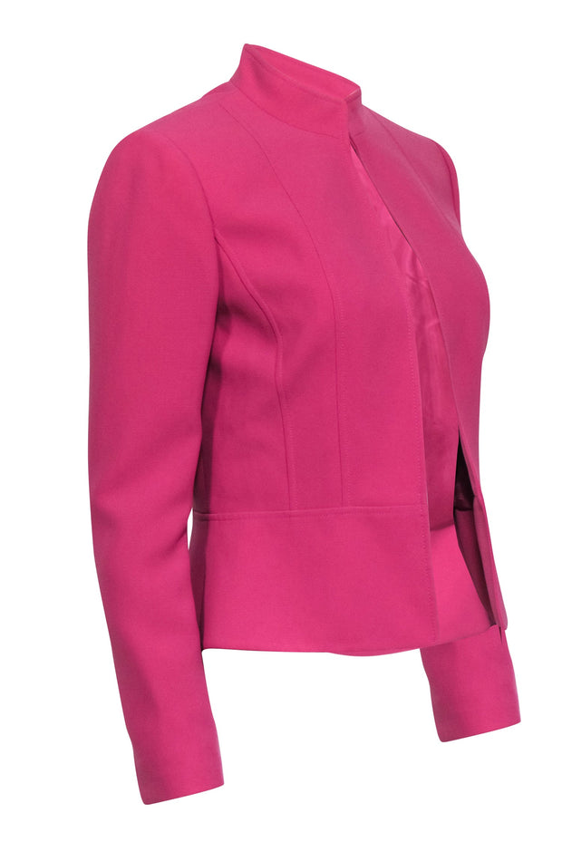 Current Boutique-Tahari - Pink Blazer w/ Padded Shoulders & Princess Seams Sz 4