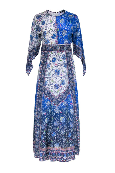 Current Boutique-Tanvi Kedia - Blue Multi Paisley Print Dress Sz 4