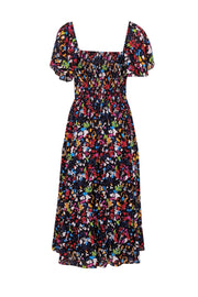 Current Boutique-Tanya Taylor - Black w/ Rainbow Confetti Print Silk Midi Dress Sz S
