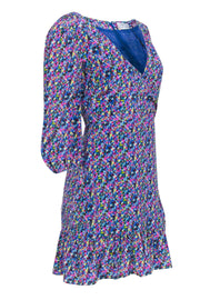 Current Boutique-Tanya Taylor - Blue & Multicolor Confetti Print Silk Dress Sz 0