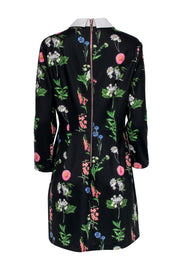 Current Boutique-Ted Baker - Black & Multi Color Floral Collared Dress Sz 10