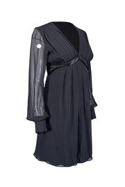 Current Boutique-Ted Baker - Black Silk Long Sleeve Dress Sz 4