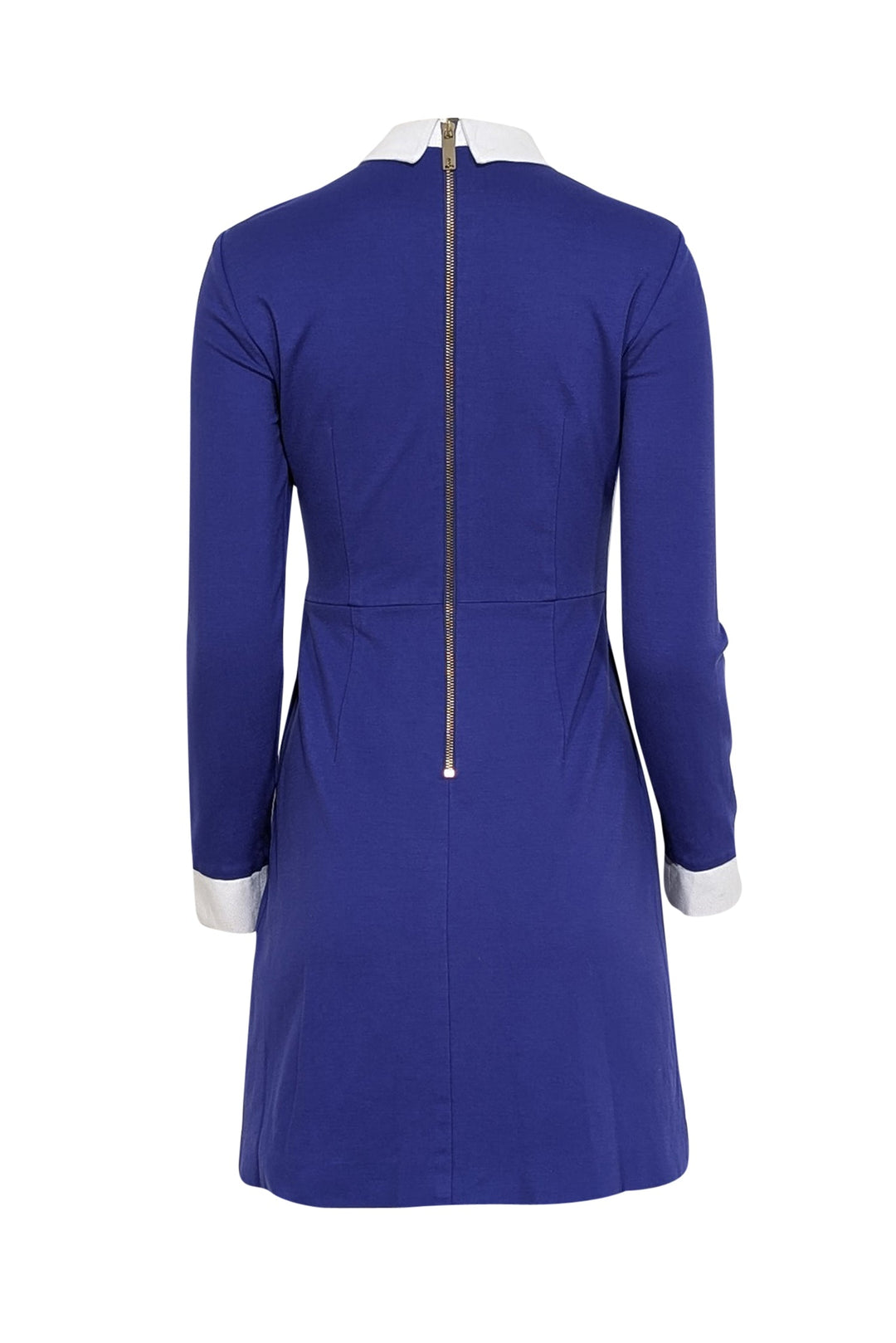 Ted Baker - Blue w/ Embellished White Collar Long Sleeve Mini Dress Sz –  Current Boutique