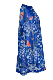 Current Boutique-Ted Baker - Blue w/ Multi Color Floral and Butterfly Print Sz S