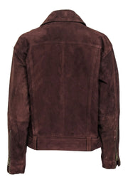 Current Boutique-Ted Baker - Brown Suede Moto Jacket Sz 4