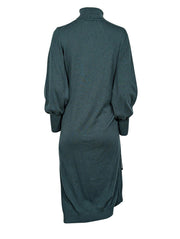 Current Boutique-Ted Baker - Dark Green Ruched Side Turtleneck Dress Sz 4