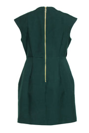 Current Boutique-Ted Baker - Emerald Green Cap Sleeve Dress w/ Oversize Bow Sz 10