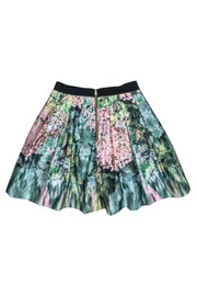 Current Boutique-Ted Baker - Green & Pink Floral Pleated Circle Skirt Sz 8