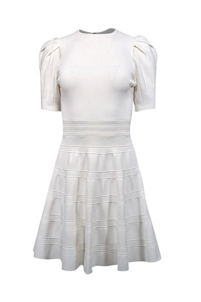 Current Boutique-Ted Baker - Ivory Knit Short Sleeve Dress Sz 4