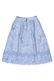 Current Boutique-Ted Baker - Light Blue Floral Eyelet Lace Skirt Sz 2