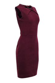 Current Boutique-Ted Baker - Maroon Ribbed Sleeveless Dress Sz 8