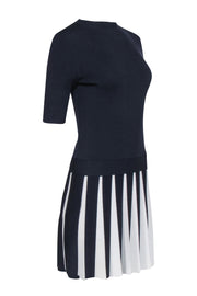 Current Boutique-Ted Baker - Navy Knit Pleated Bottom Dress Sz 4