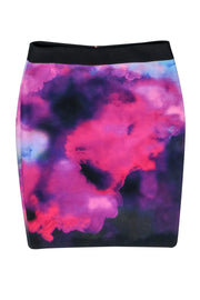 Current Boutique-Ted Baker - Pink & Purple Galaxy Print Pencil Skirt Sz 4