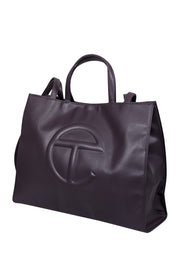 Current Boutique-Telfar - Dark Plum Medium Shopper Tote Bag