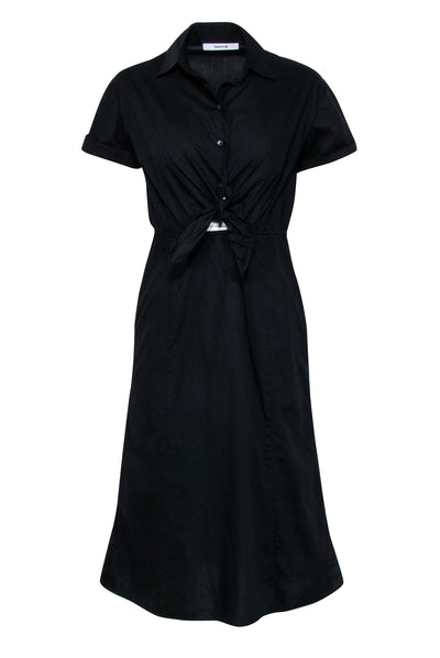 Current Boutique-Thakoon - Black Collared Short Sleeve Dress Sz 2