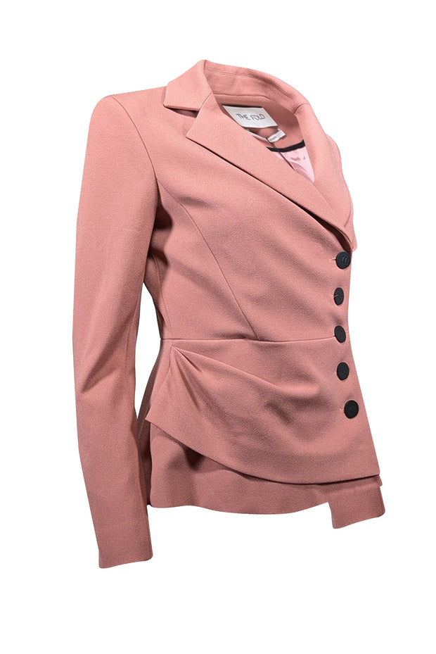 Current Boutique-The Fold - Mauve Pink Stretch Crepe Jacket Sz 4