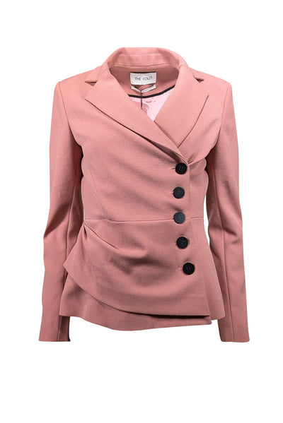 Current Boutique-The Fold - Mauve Pink Stretch Crepe Jacket Sz 4