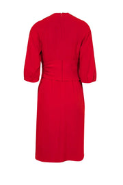 Current Boutique-The Fold - Red Cropped Sleeve Knee Length Dress Sz 4