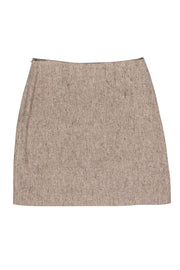 Current Boutique-Theory - Beige Wool Blend Skirt w/ Side Zipper Sz 6