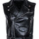 Theory - Black Faux Leather Moto Zip Vest Sz S