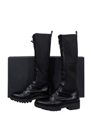 Current Boutique-Theory - Black Laced Lug Boot Sz 10