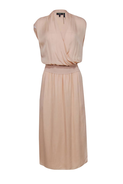 Current Boutique-Theory - Blush Pink Silk Combo Maxi Dress Sz S