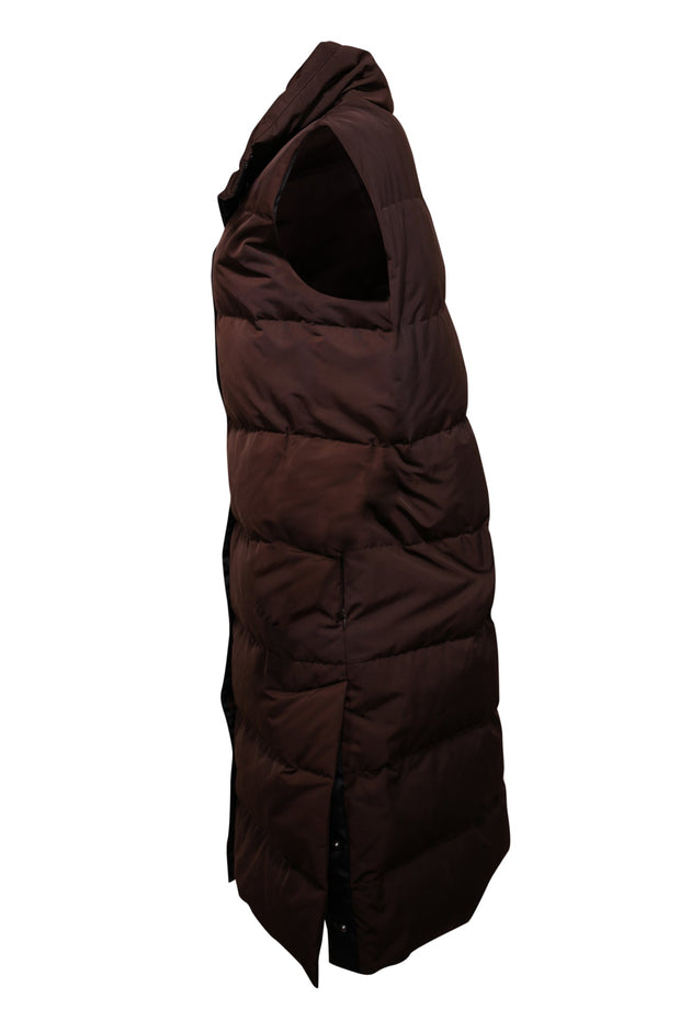 Current Boutique-Theory - Brown Long Puffer Vest Sz M