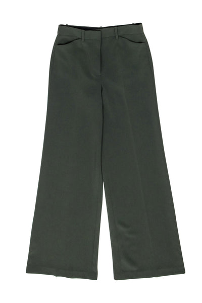 Current Boutique-Theory - Dark Rosemary Crepe Wide-Leg Pants Sz 2