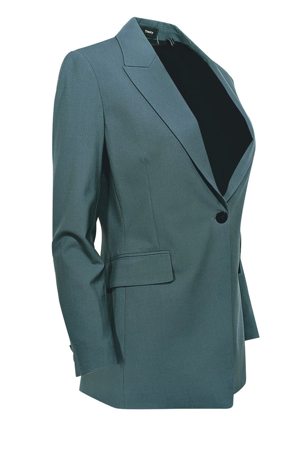 Current Boutique-Theory - Green Single Button Blazer Sz 4