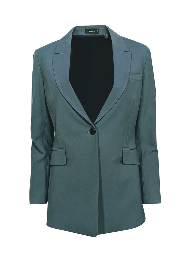 Current Boutique-Theory - Green Single Button Blazer Sz 4