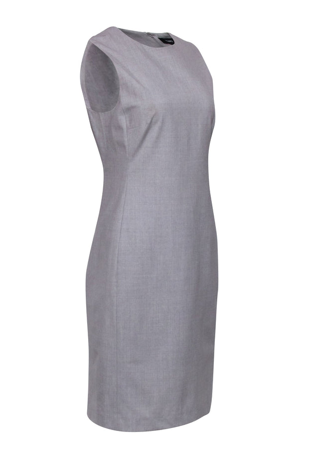 Current Boutique-Theory - Grey Sleeveless Knee-length Sheath Dress Sz 8