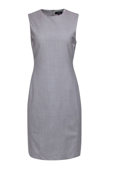 Current Boutique-Theory - Grey Sleeveless Knee-length Sheath Dress Sz 8